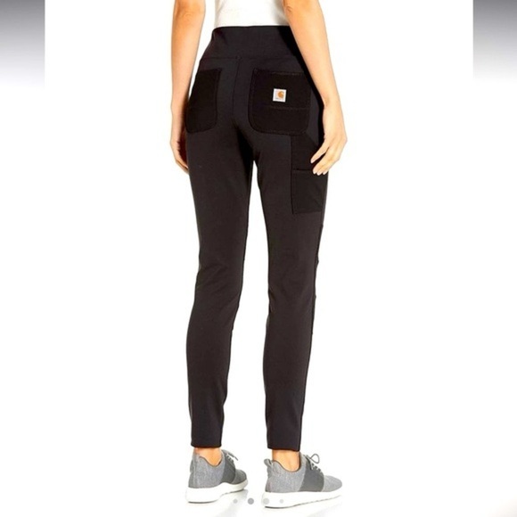 Carhartt Pants - Carhartt Force Fitted Black Midweight Utility Leggings Pants (Small)